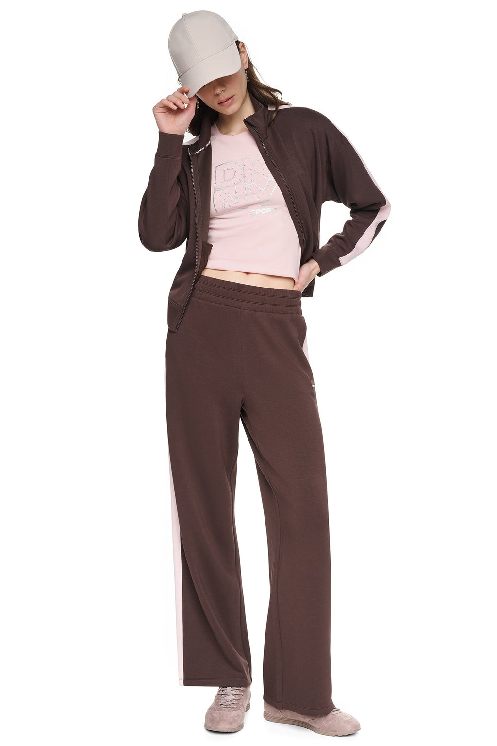 HIGH-RISE SIDE STRIPE WIDE-LEG PANT