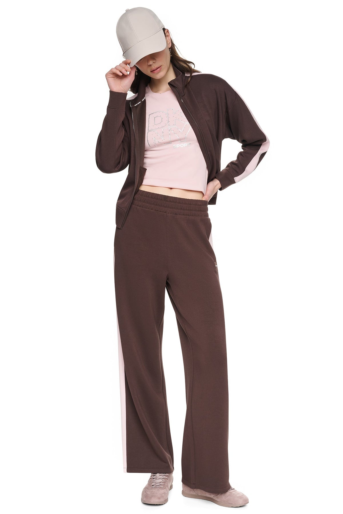 HIGH-RISE SIDE STRIPE WIDE-LEG PANT