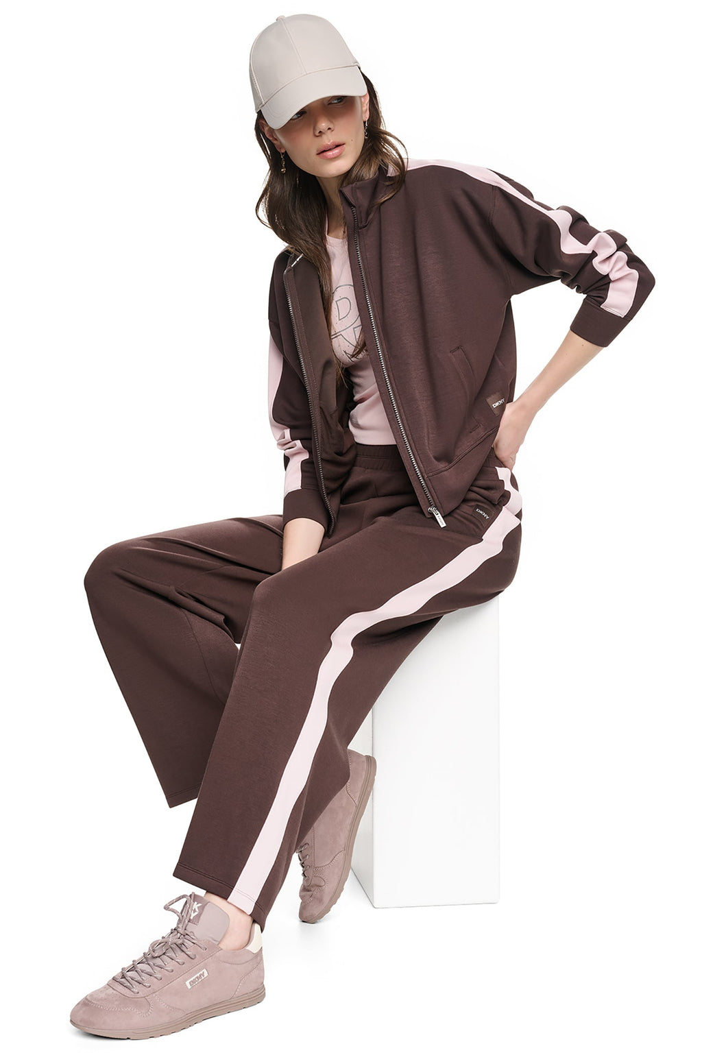 HIGH-RISE SIDE STRIPE WIDE-LEG PANT