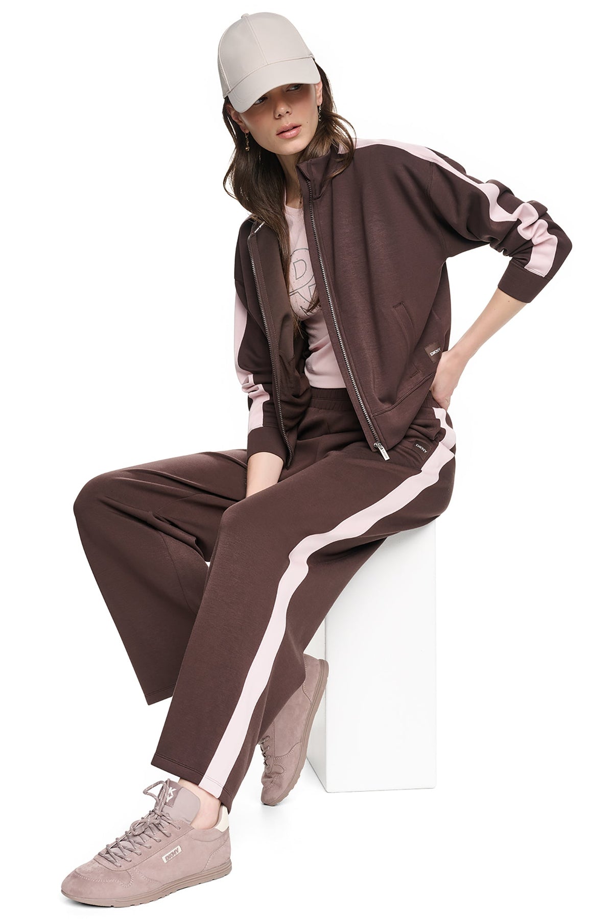 HIGH-RISE SIDE STRIPE WIDE-LEG PANT