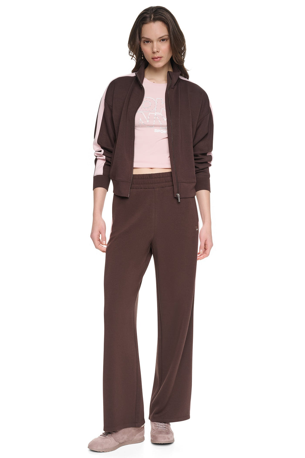 HIGH-RISE SIDE STRIPE WIDE-LEG PANT