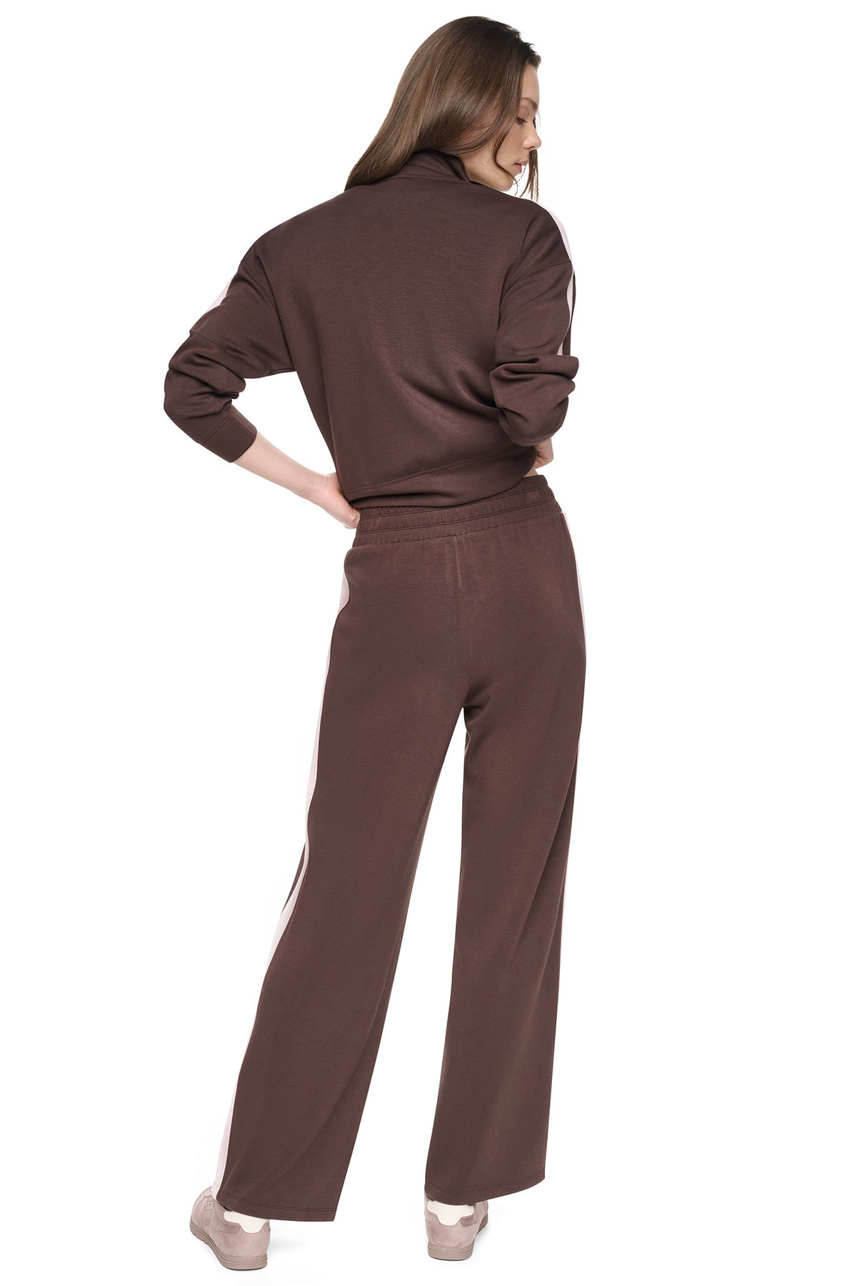 HIGH-RISE SIDE STRIPE WIDE-LEG PANT