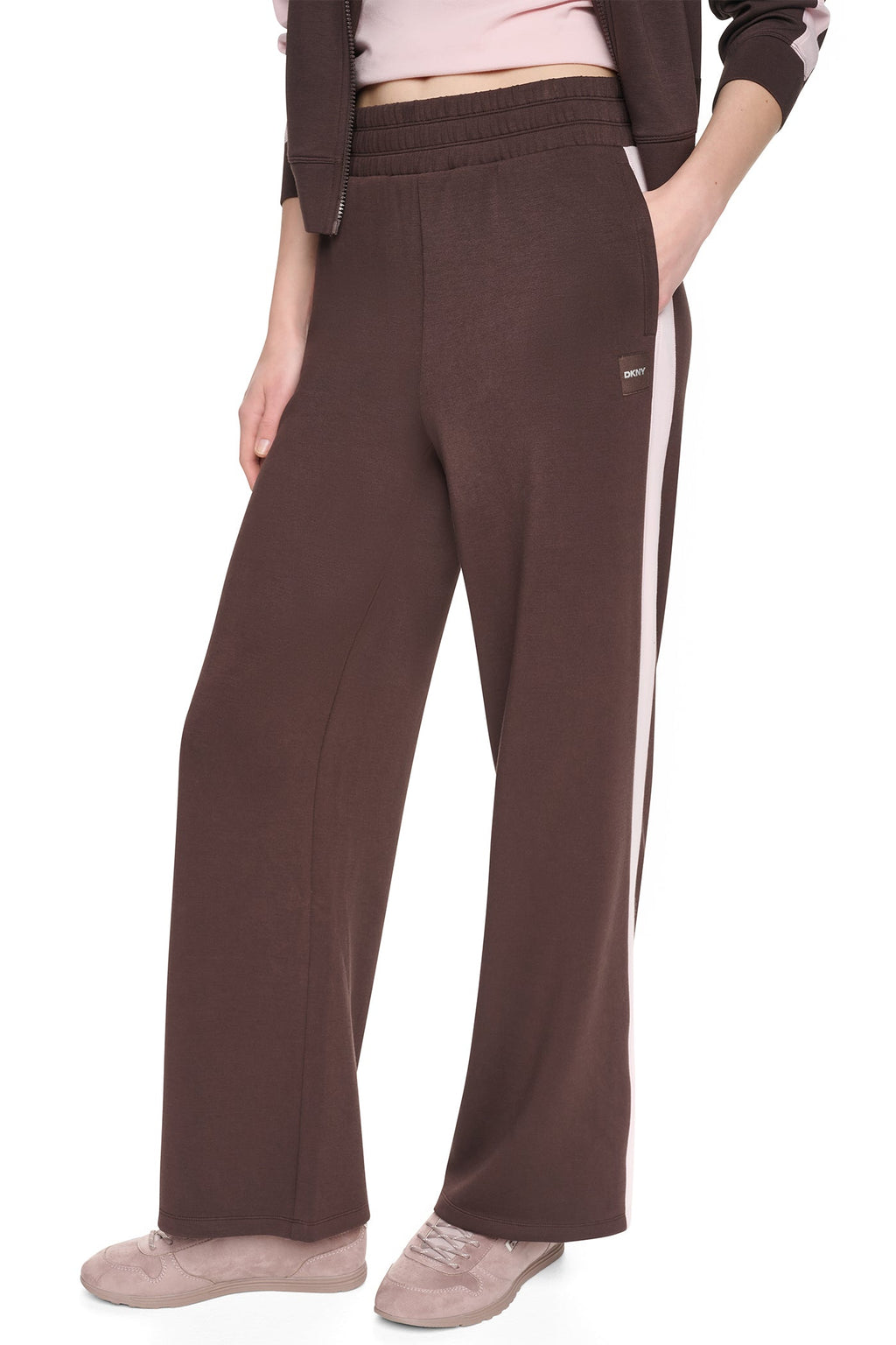 HIGH-RISE SIDE STRIPE WIDE-LEG PANT