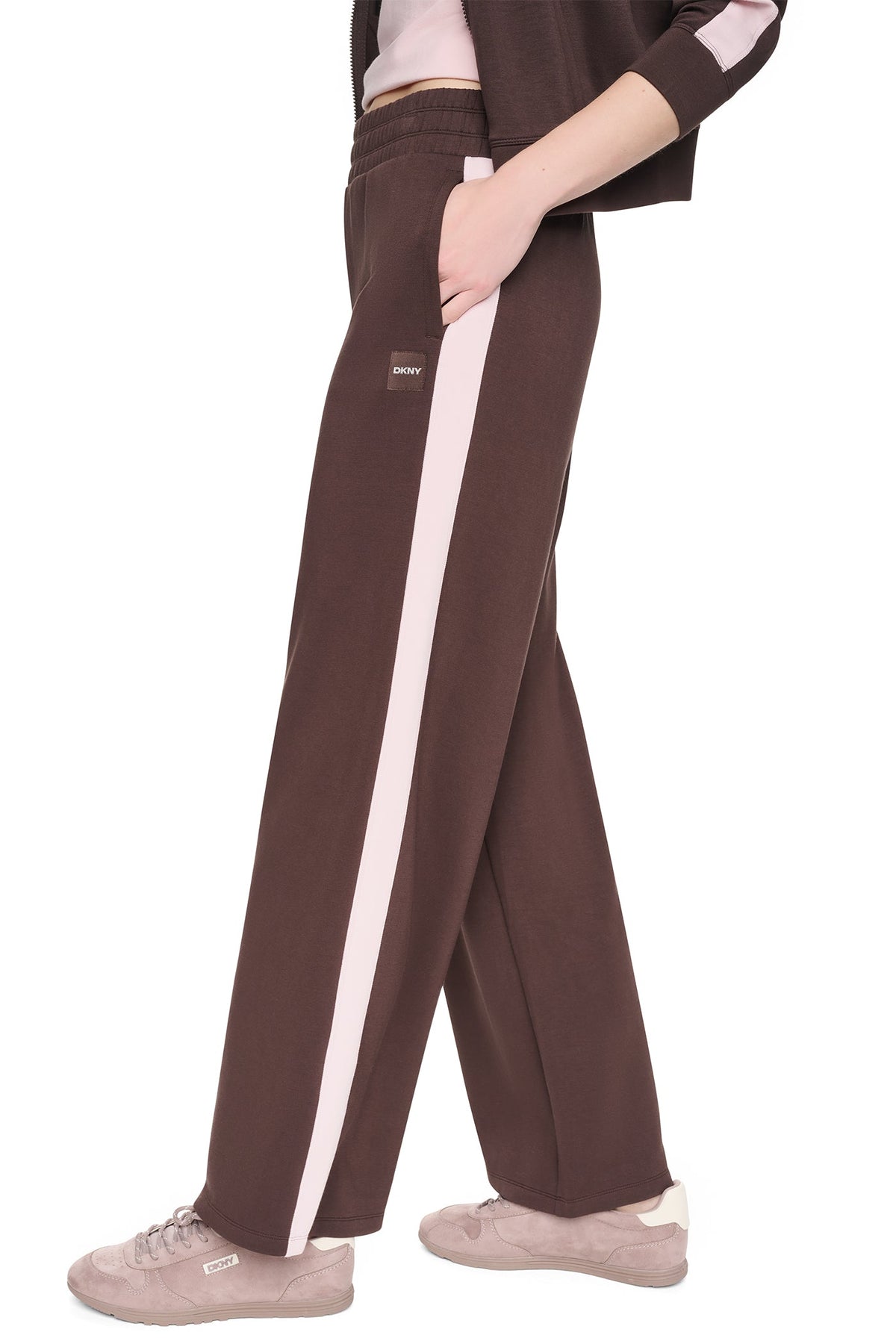 HIGH-RISE SIDE STRIPE WIDE-LEG PANT