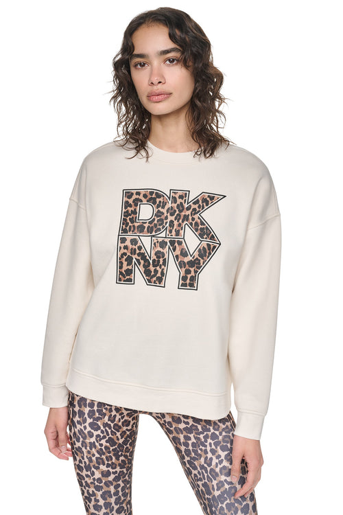ANIMAL PRINT LOGO SWEATSHIRT
