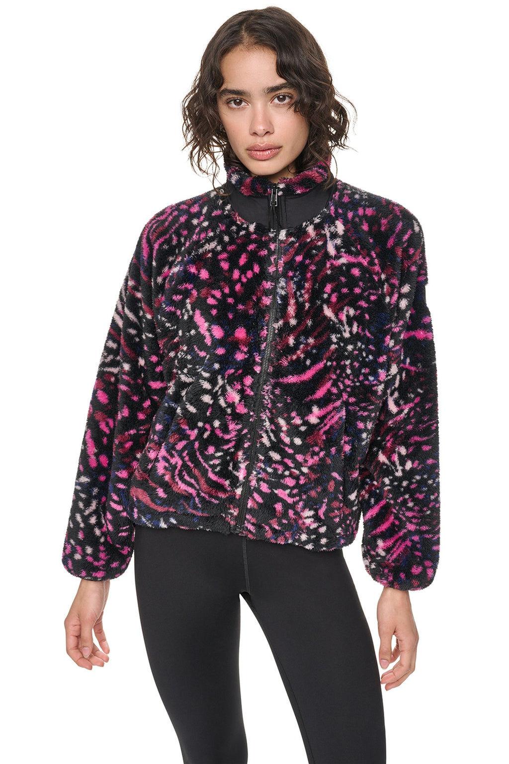 PRINTED SHERPA JACKET