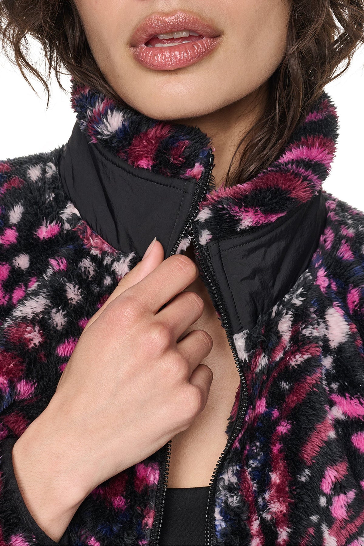 PRINTED SHERPA JACKET
