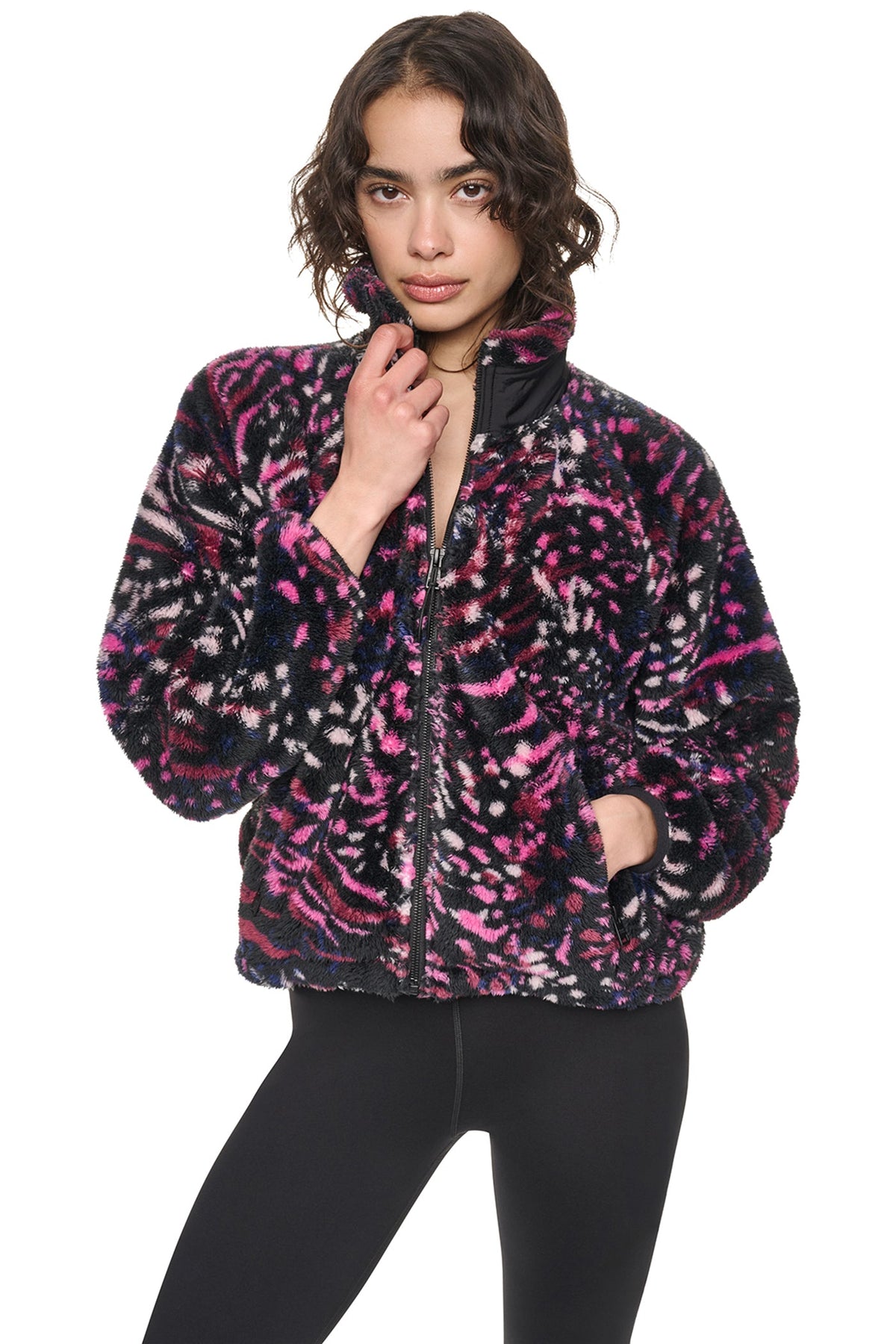 PRINTED SHERPA JACKET