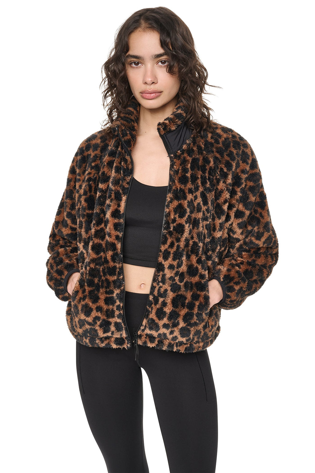 PRINTED SHERPA JACKET
