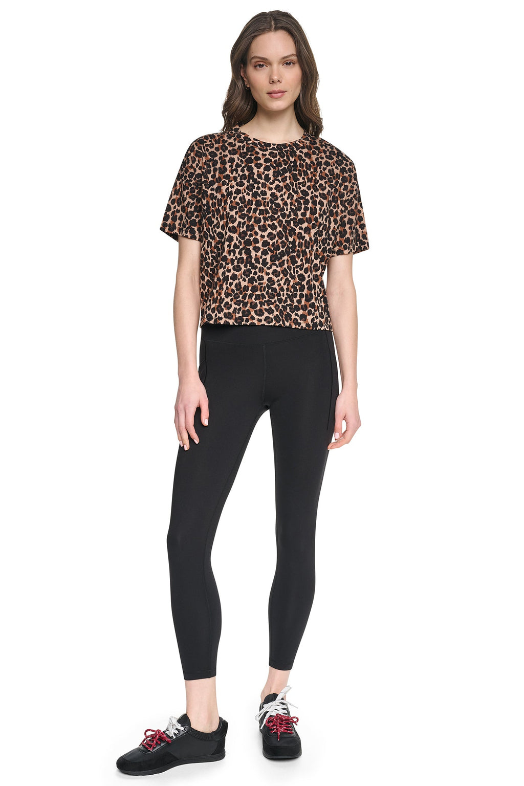 CROPPED ANIMAL PRINT TEE