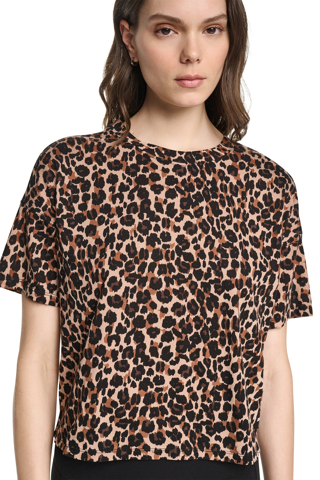 CROPPED ANIMAL PRINT TEE