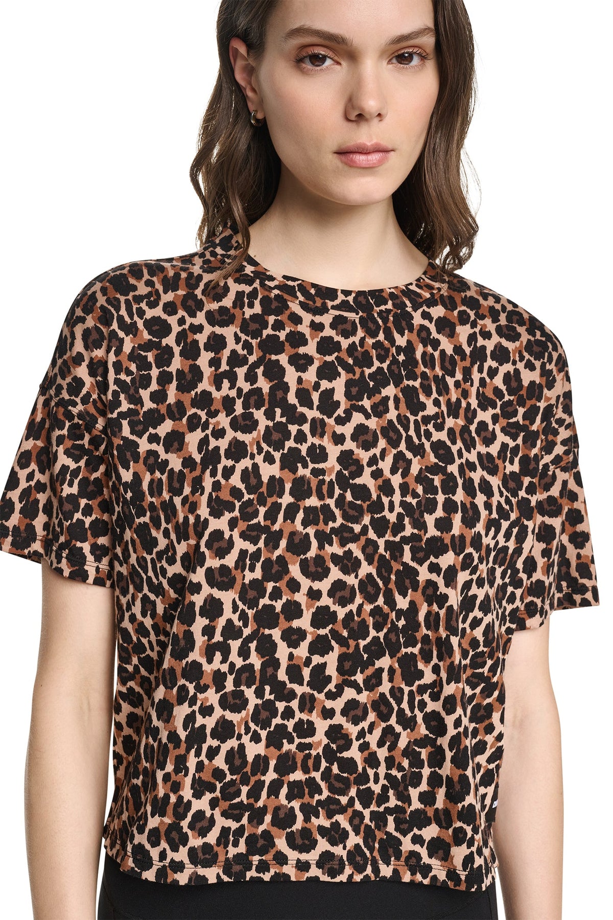CROPPED ANIMAL PRINT TEE