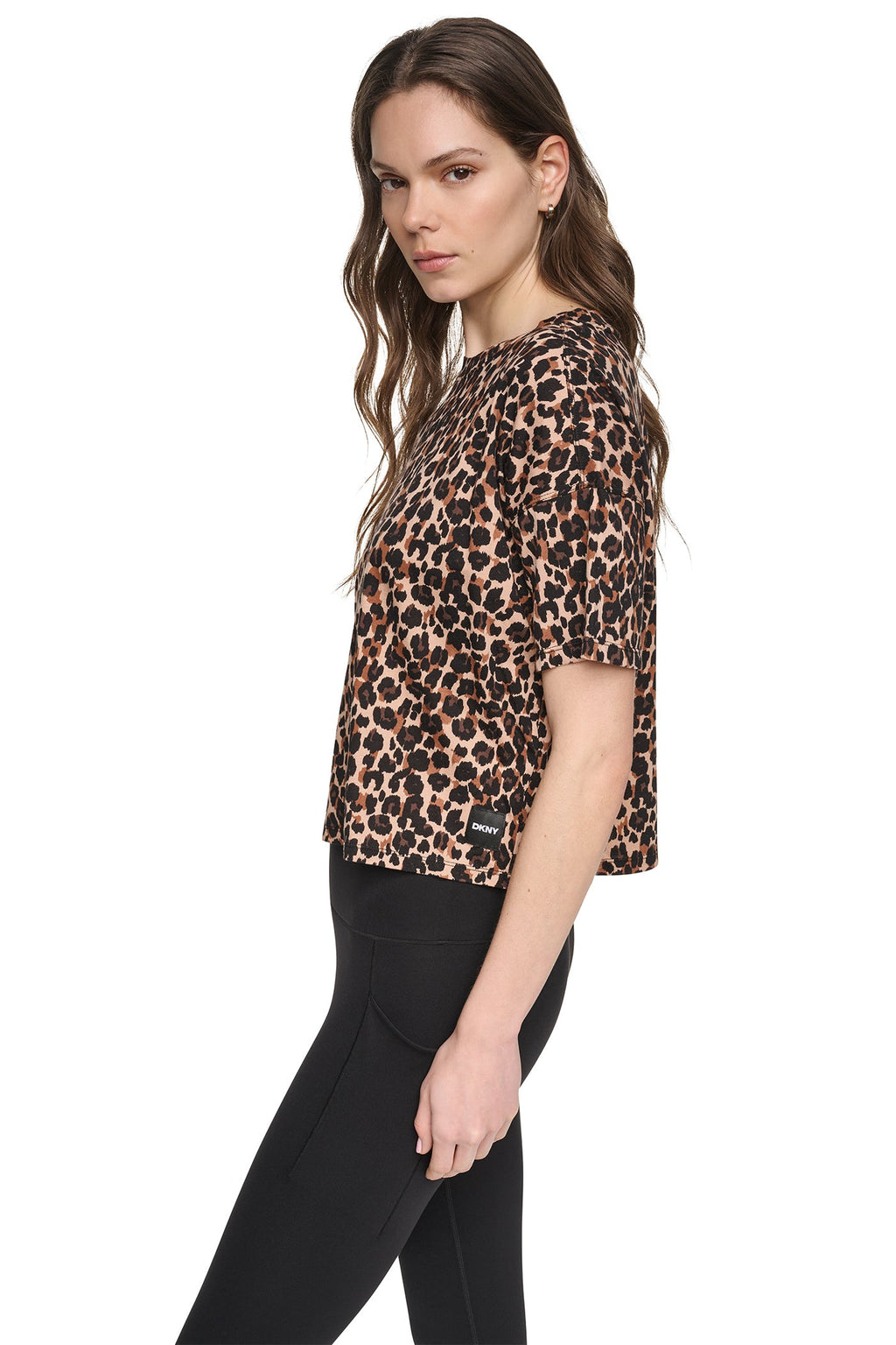 CROPPED ANIMAL PRINT TEE
