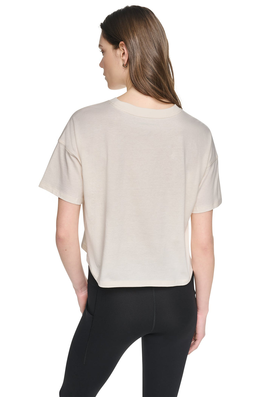 CROPPED METALLIC LOGO TEE