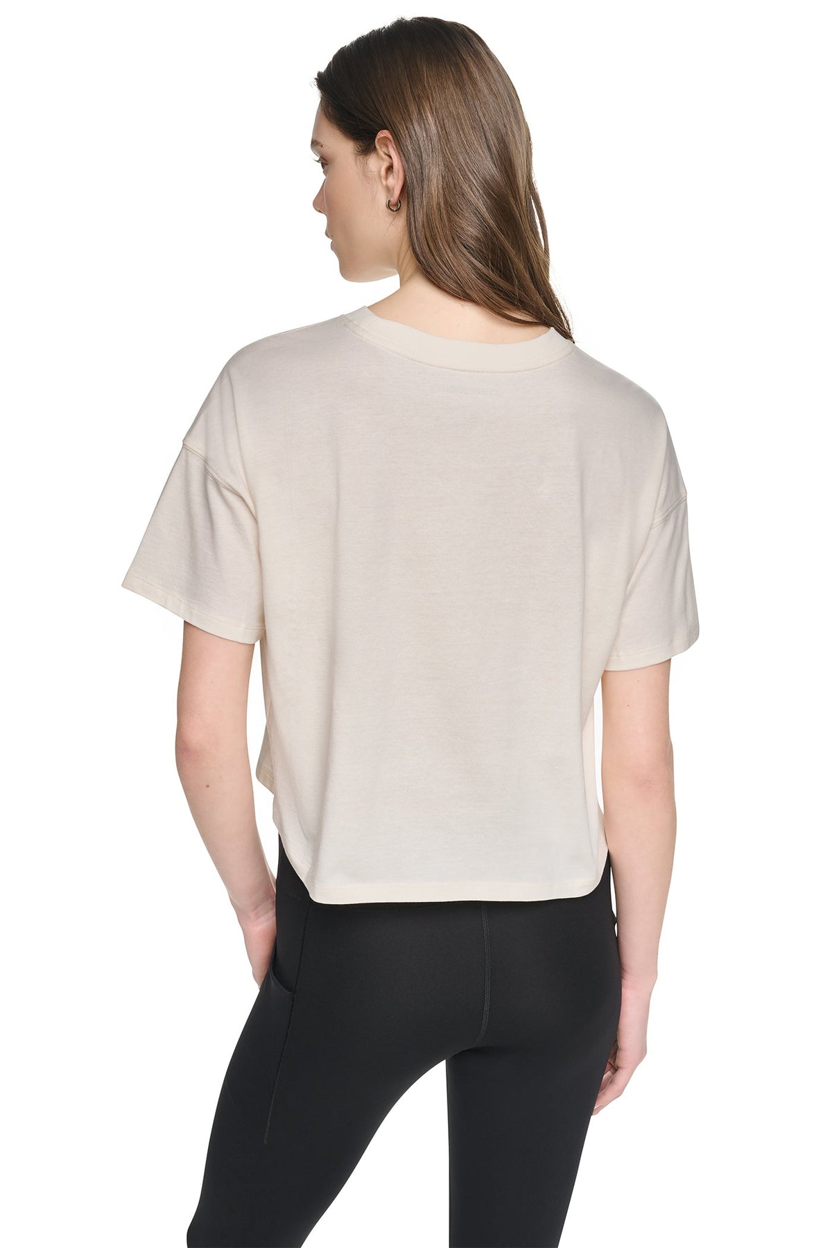 CROPPED METALLIC LOGO TEE