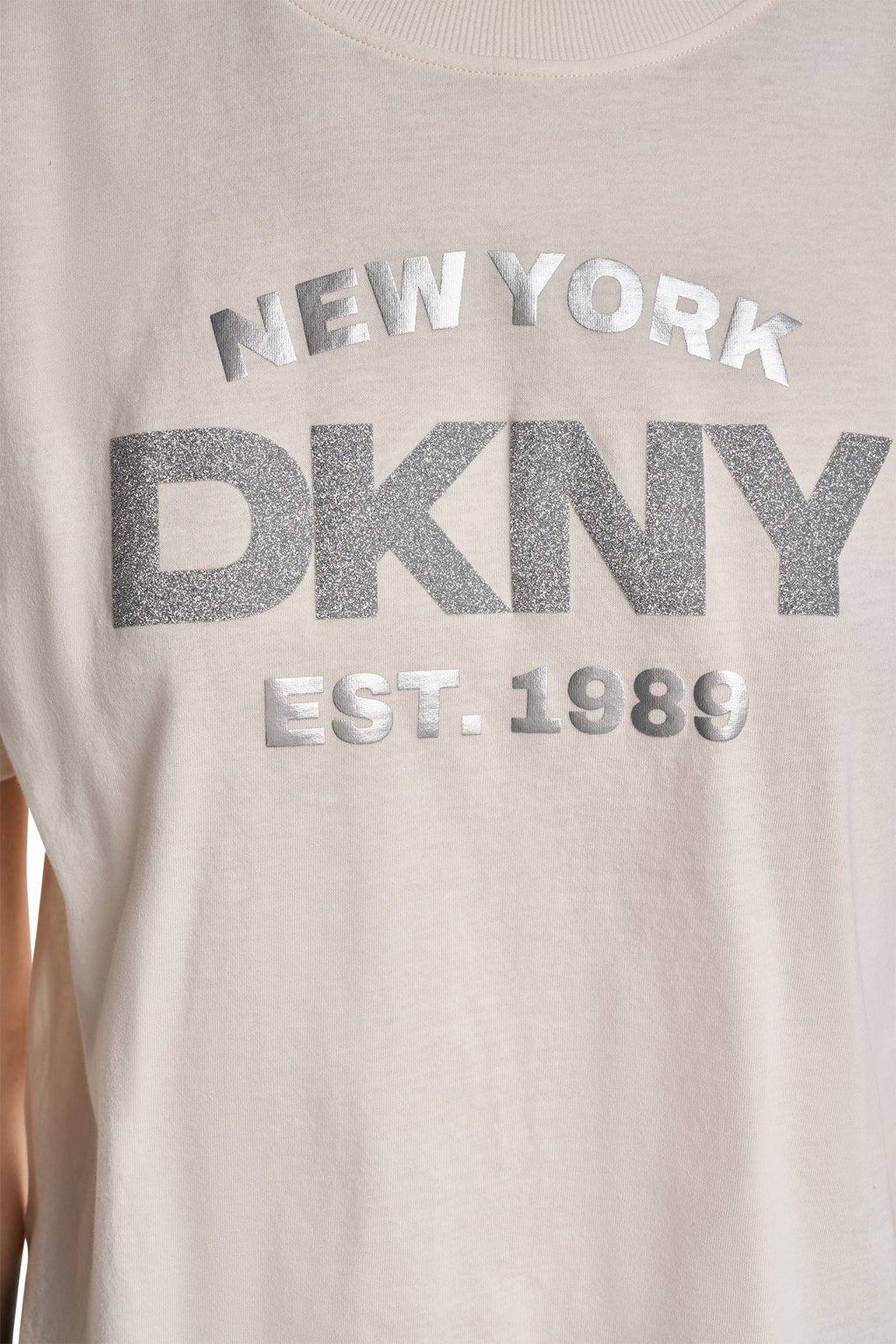CROPPED METALLIC LOGO TEE