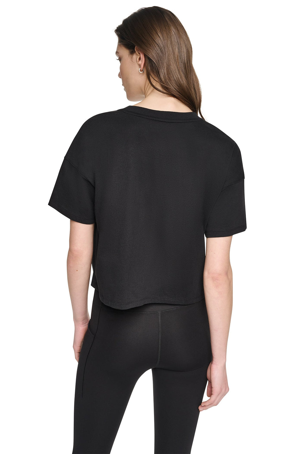 CROPPED METALLIC LOGO TEE