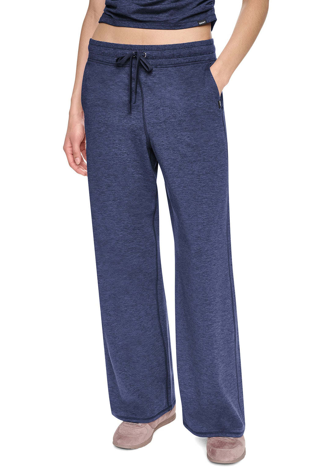 MID-RISE SPACEDYE WIDE-LEG PANT