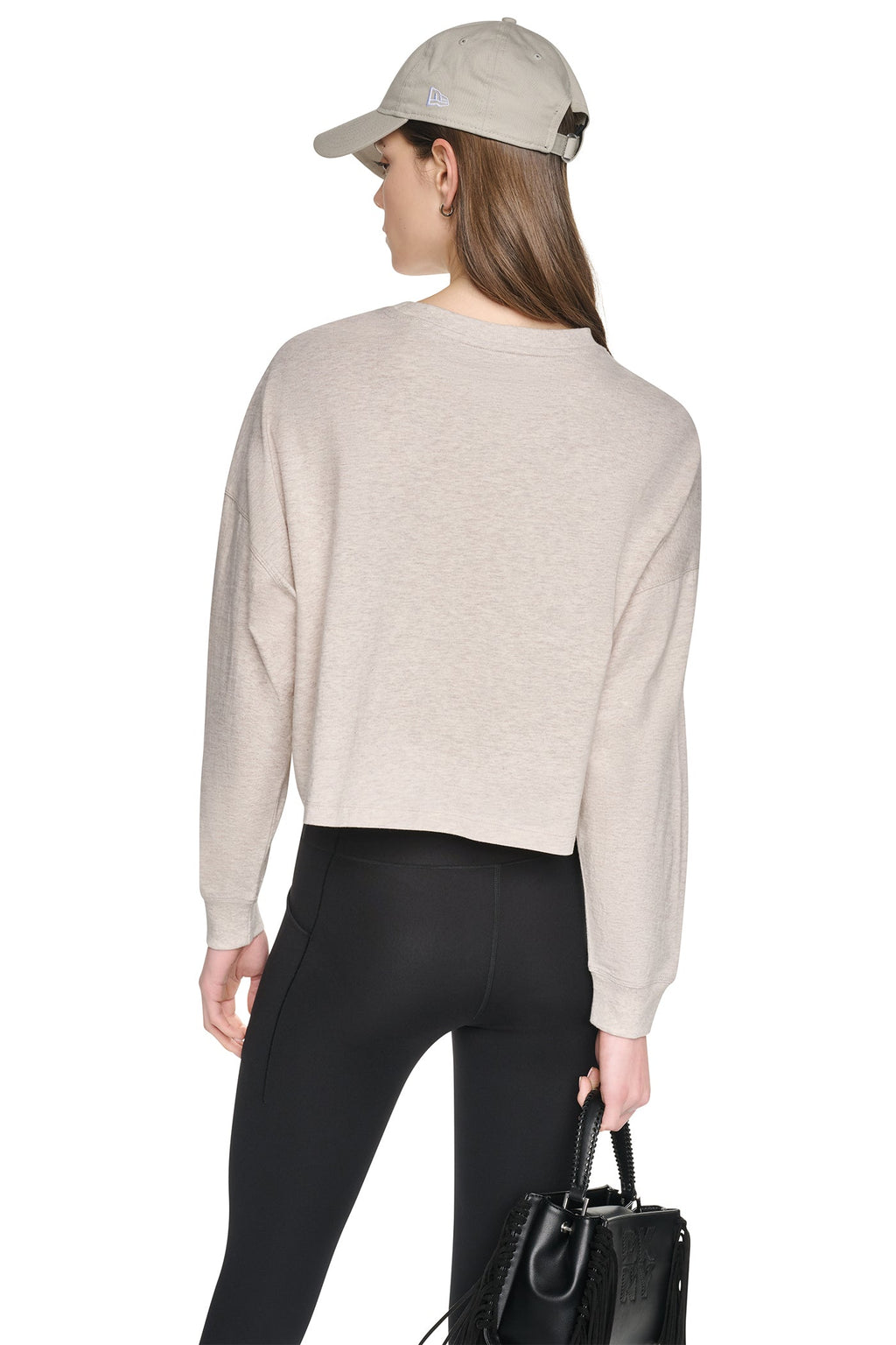 CROPPED SEQUIN VARSITY LOGO TEE