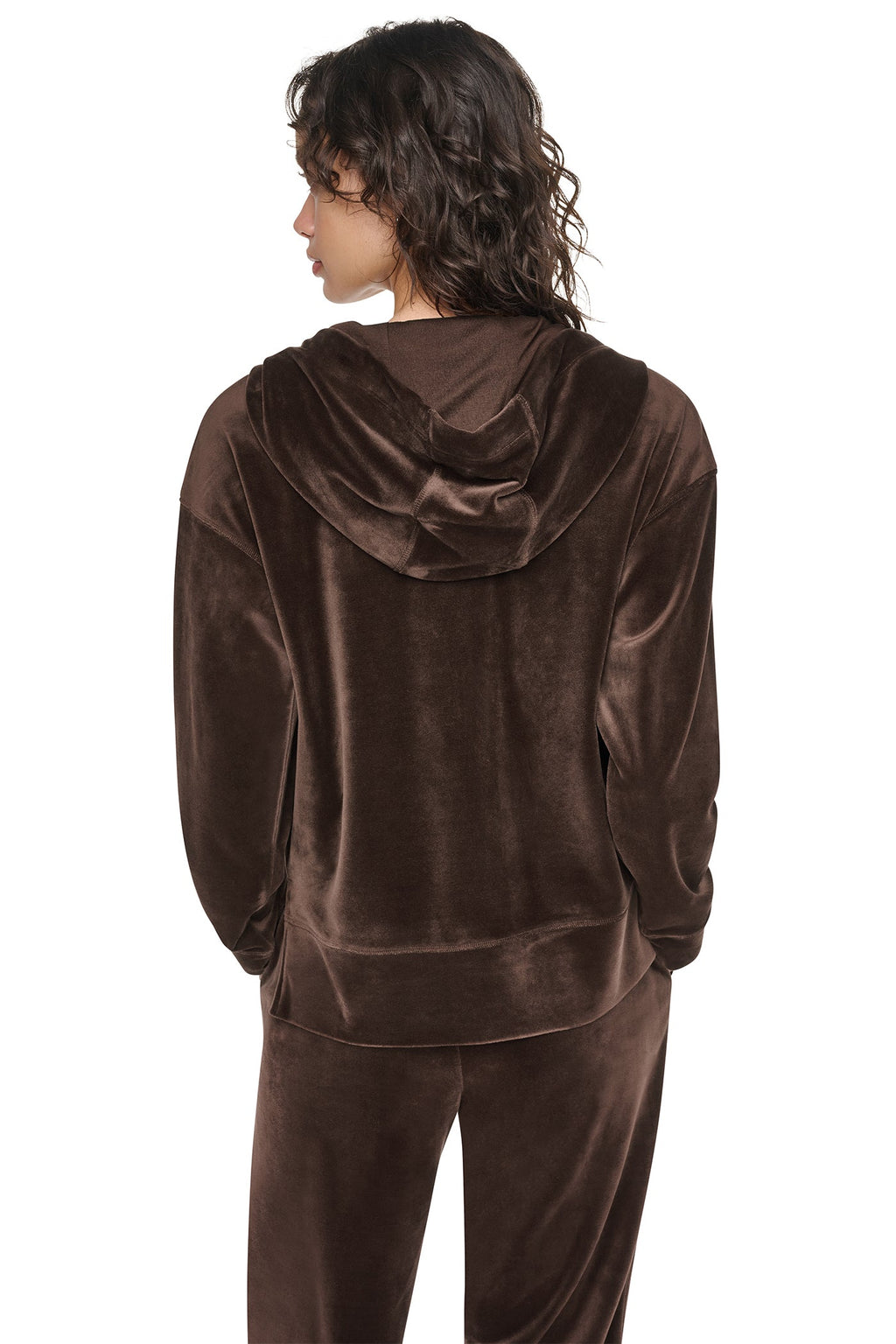 VARSITY VELOUR RHINESTONE LOGO FULL ZIP HOODIE