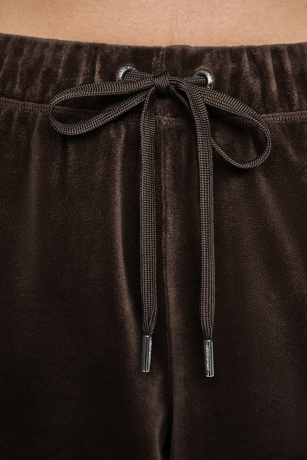 VARSITY VELOUR RHINESTONE LOGO MID-RISE JOGGER