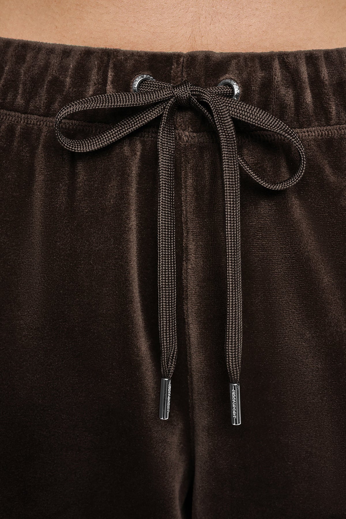 VARSITY VELOUR RHINESTONE LOGO MID-RISE JOGGER