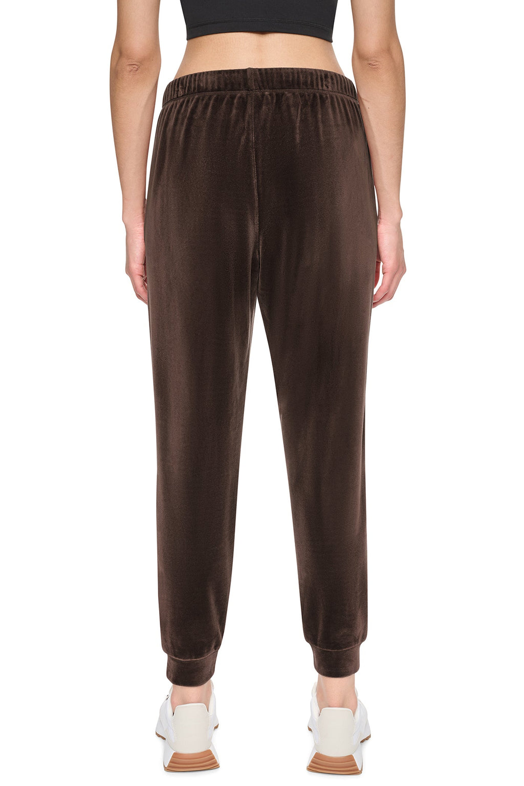 VARSITY VELOUR RHINESTONE LOGO MID-RISE JOGGER