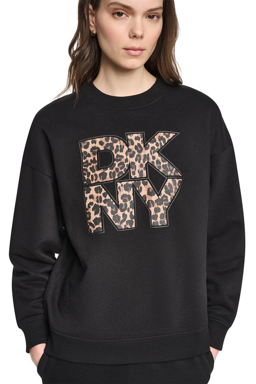 ANIMAL PRINT LOGO SWEATSHIRT