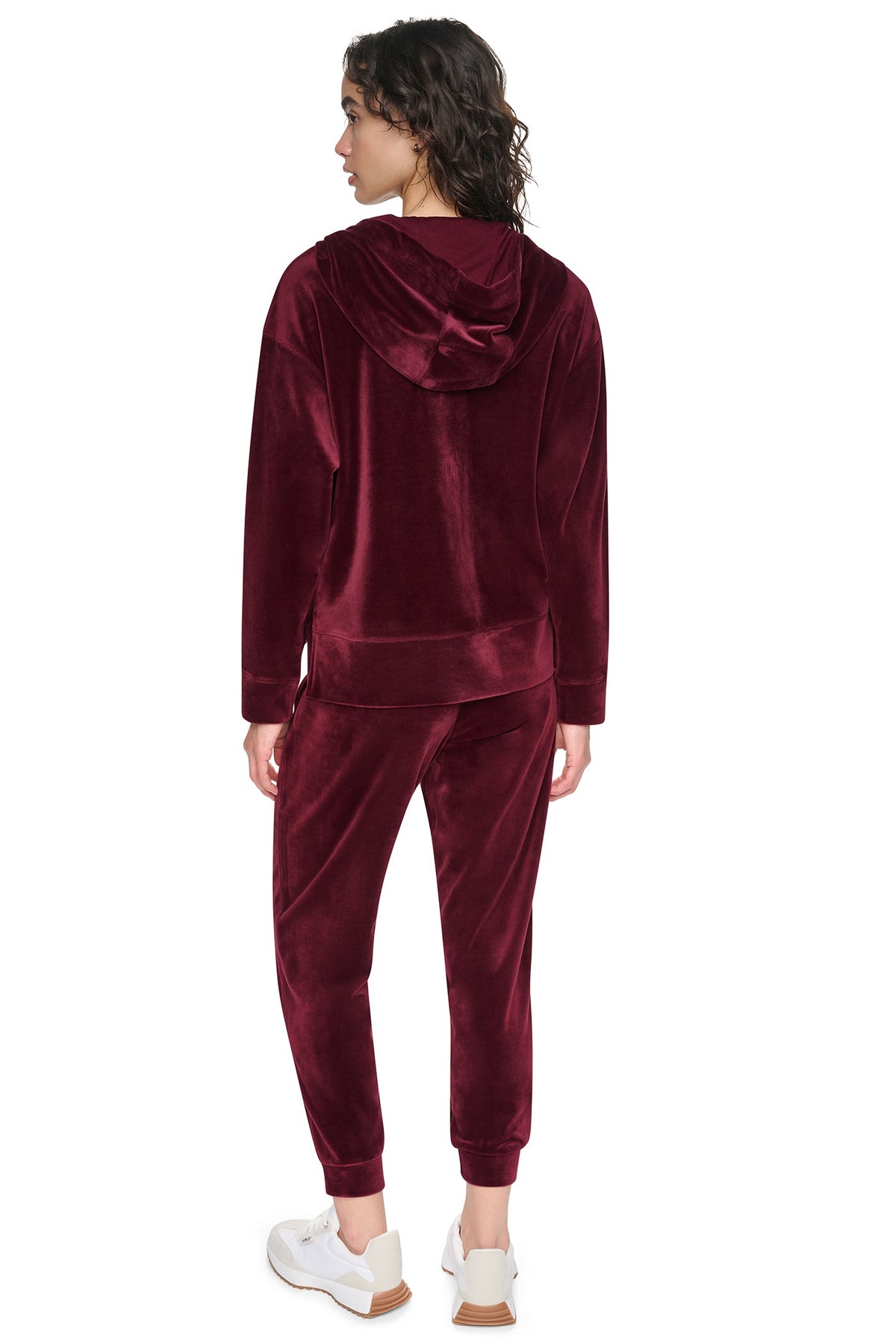 VARSITY VELOUR RHINESTONE LOGO FULL ZIP HOODIE