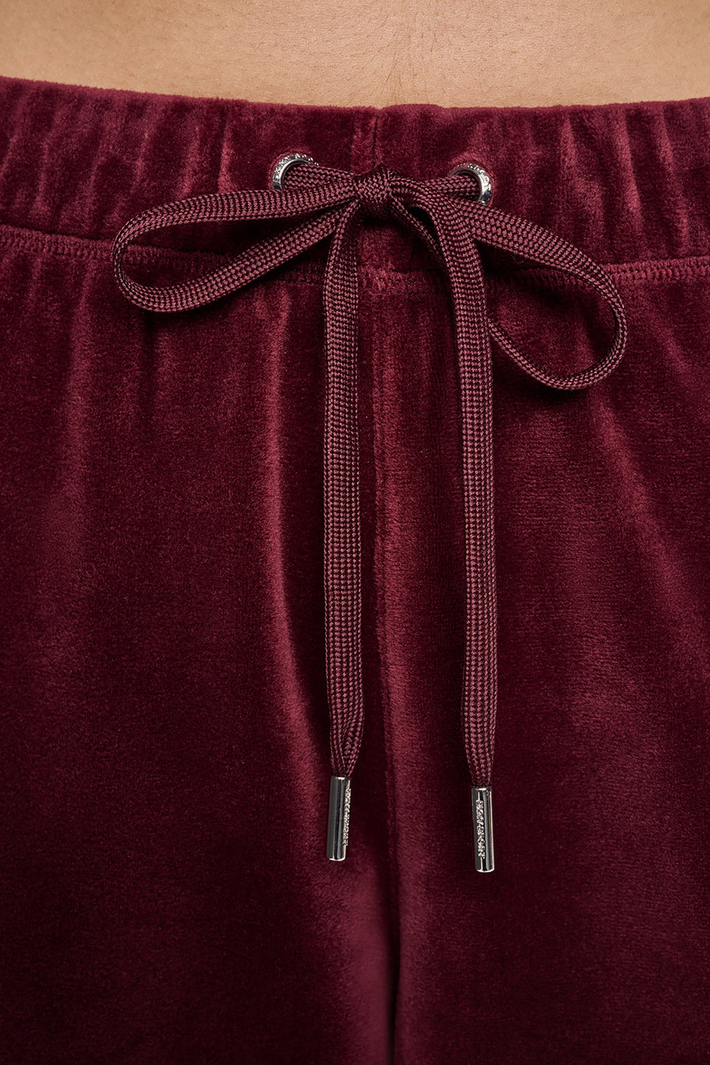 VARSITY VELOUR RHINESTONE LOGO MID-RISE JOGGER