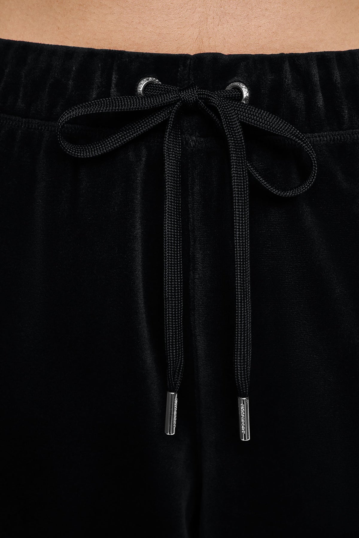VARSITY VELOUR RHINESTONE LOGO MID-RISE JOGGER
