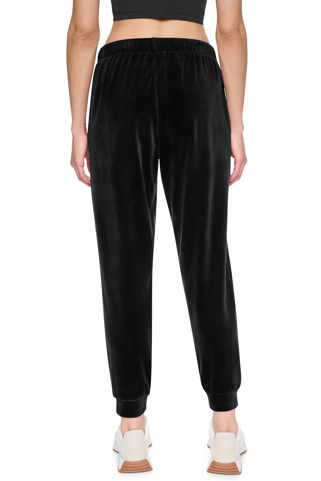 VARSITY VELOUR RHINESTONE LOGO MID-RISE JOGGER