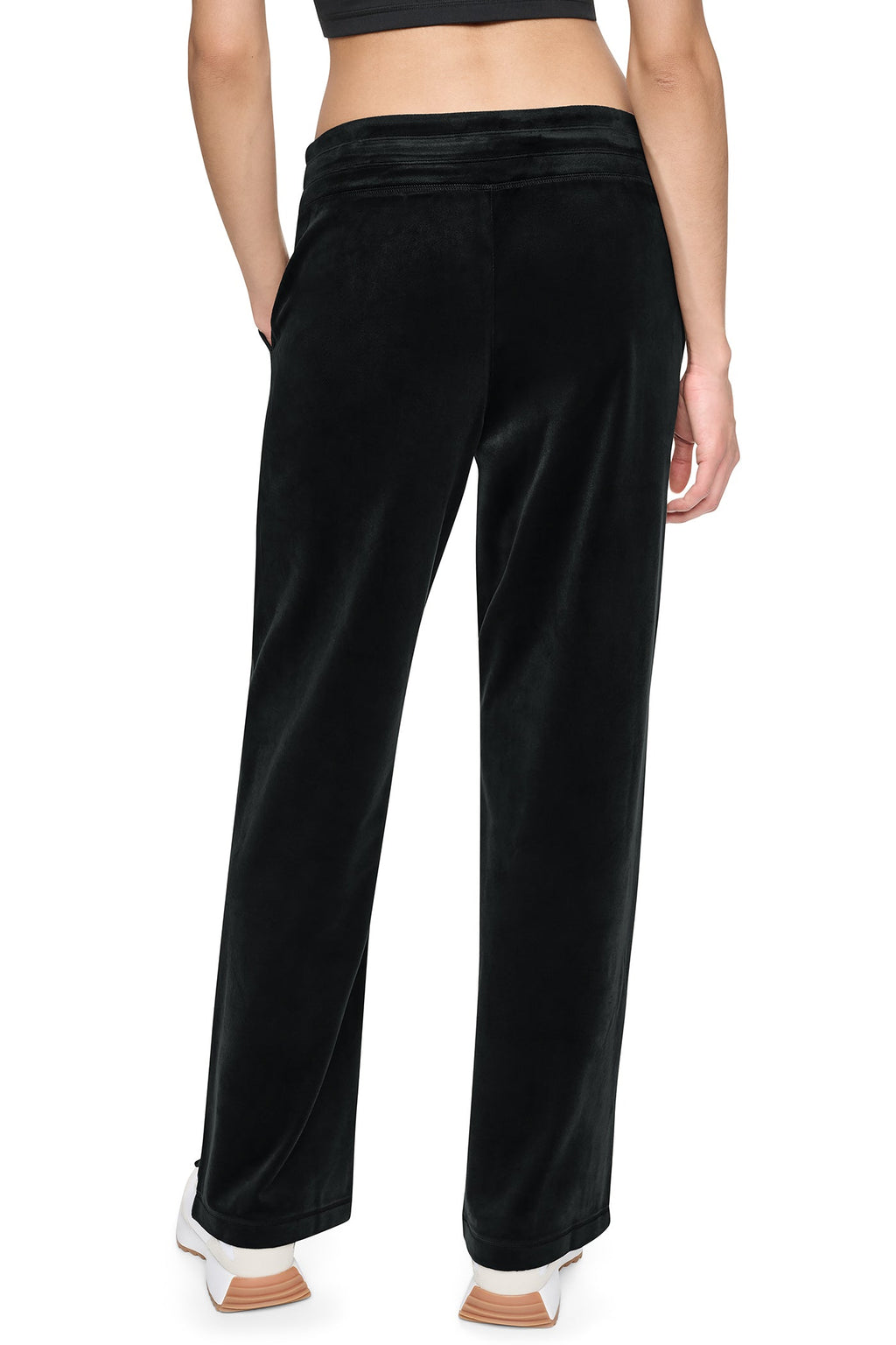 VARSITY RHINESTONE LOGO MID-RISE TRACK PANT