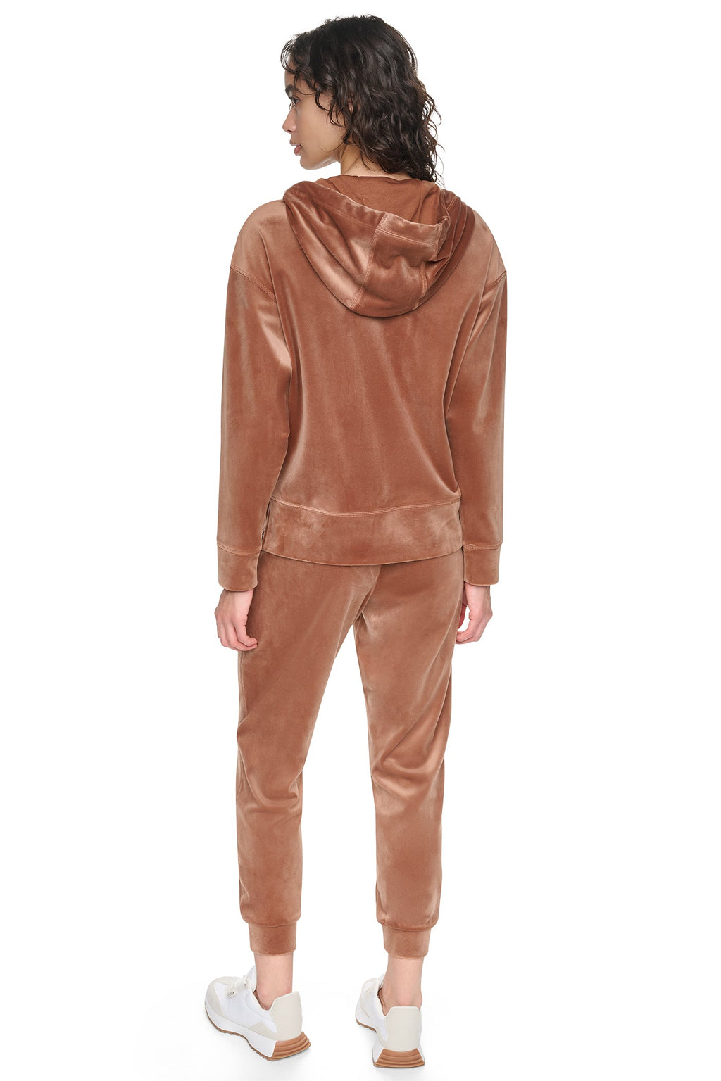 VARSITY VELOUR RHINESTONE LOGO FULL ZIP HOODIE
