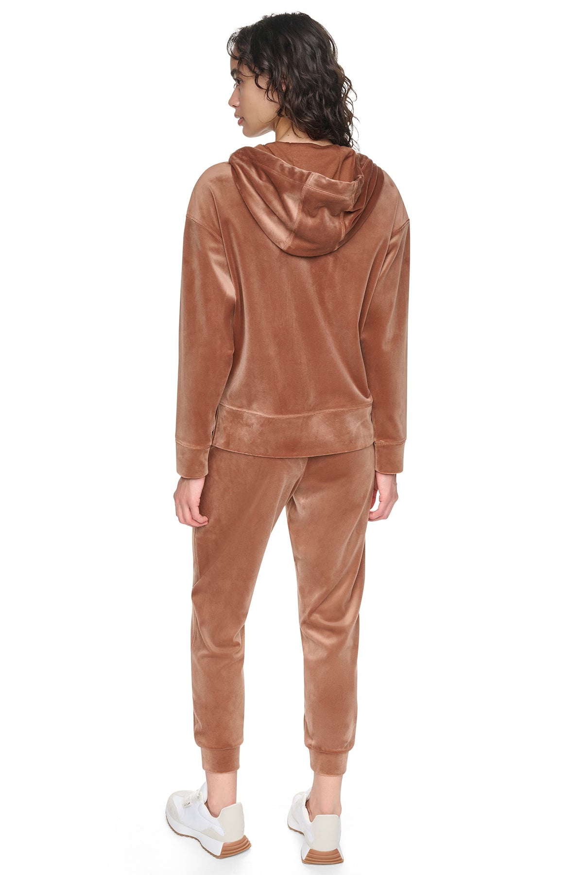 VARSITY VELOUR RHINESTONE LOGO FULL ZIP HOODIE