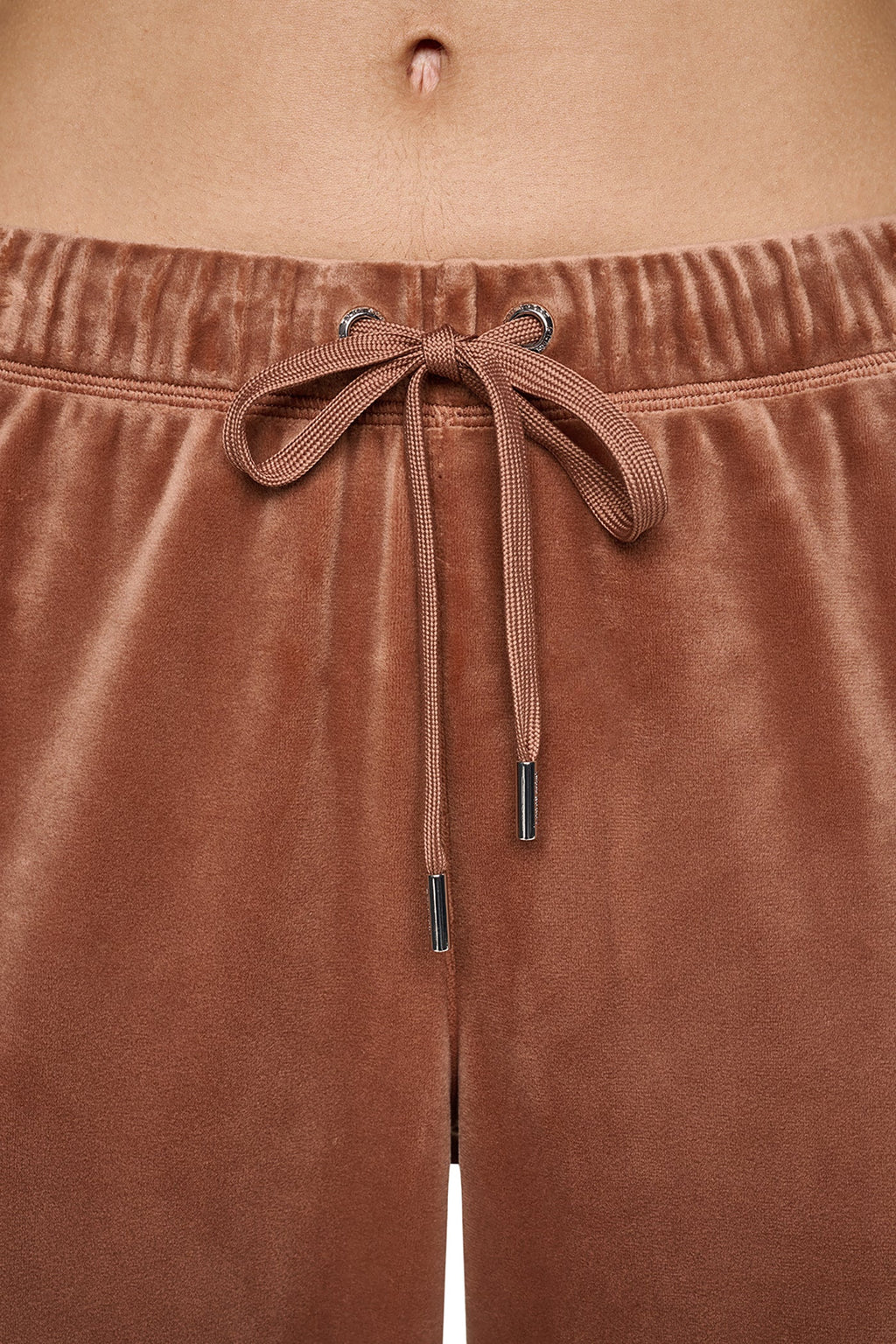VARSITY VELOUR RHINESTONE LOGO MID-RISE JOGGER