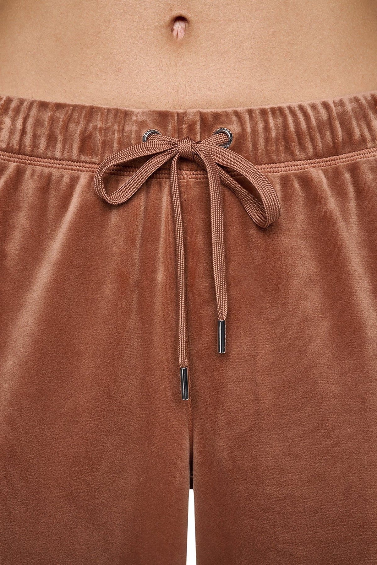 VARSITY VELOUR RHINESTONE LOGO MID-RISE JOGGER