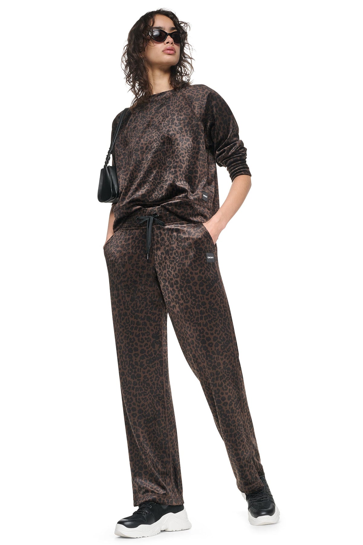 VELOUR ANIMAL PRINT PULLOVER