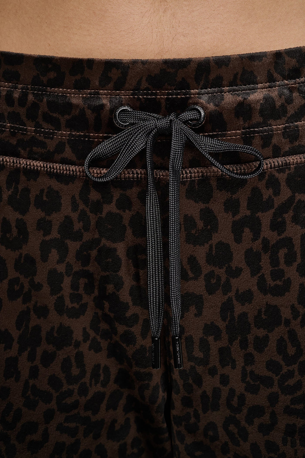 VELOUR ANIMAL PRINT MID-RISE PANT