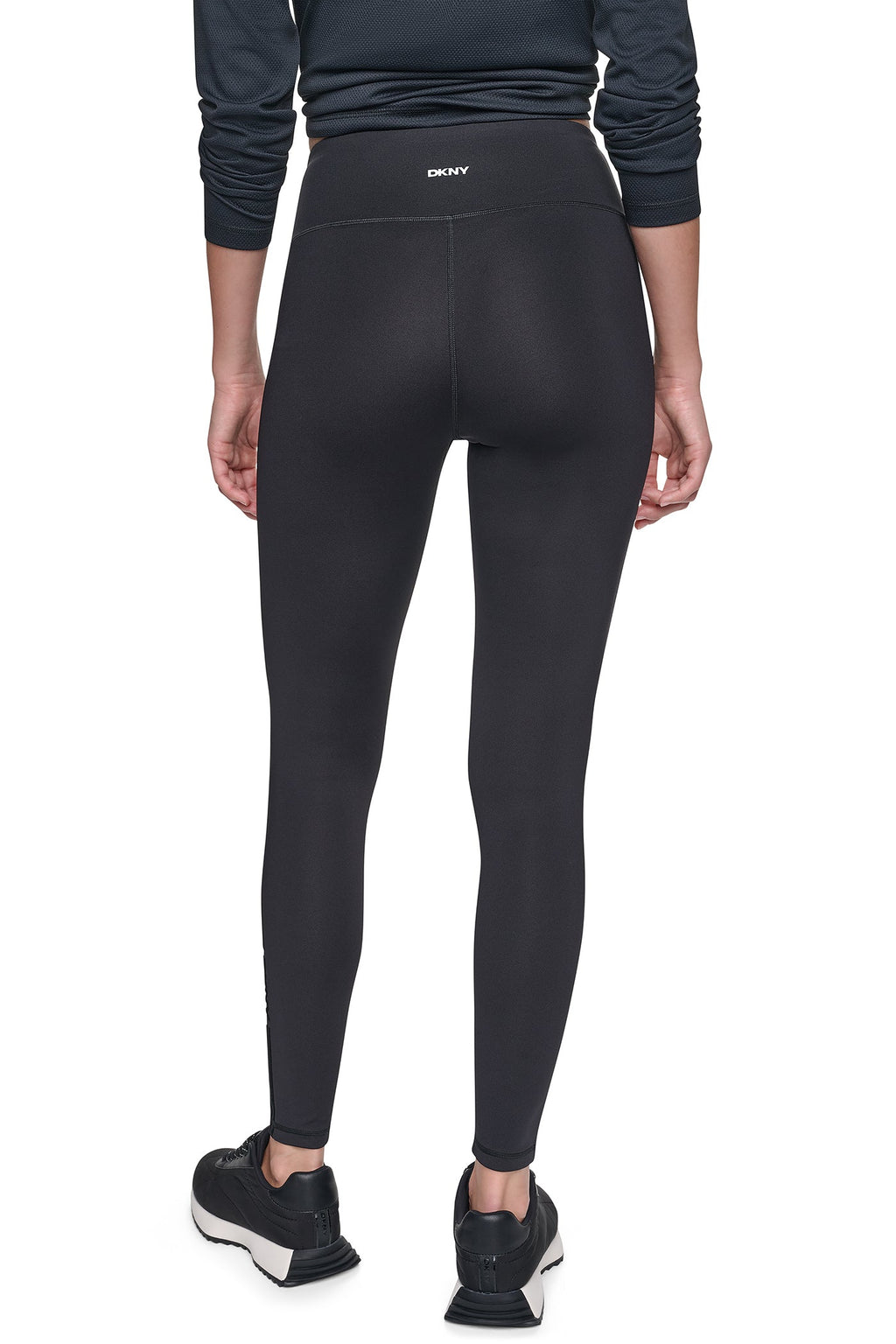 HIGH-RISE FLOCKED STRIPE LOGO 7/8 LENGTH LEGGING