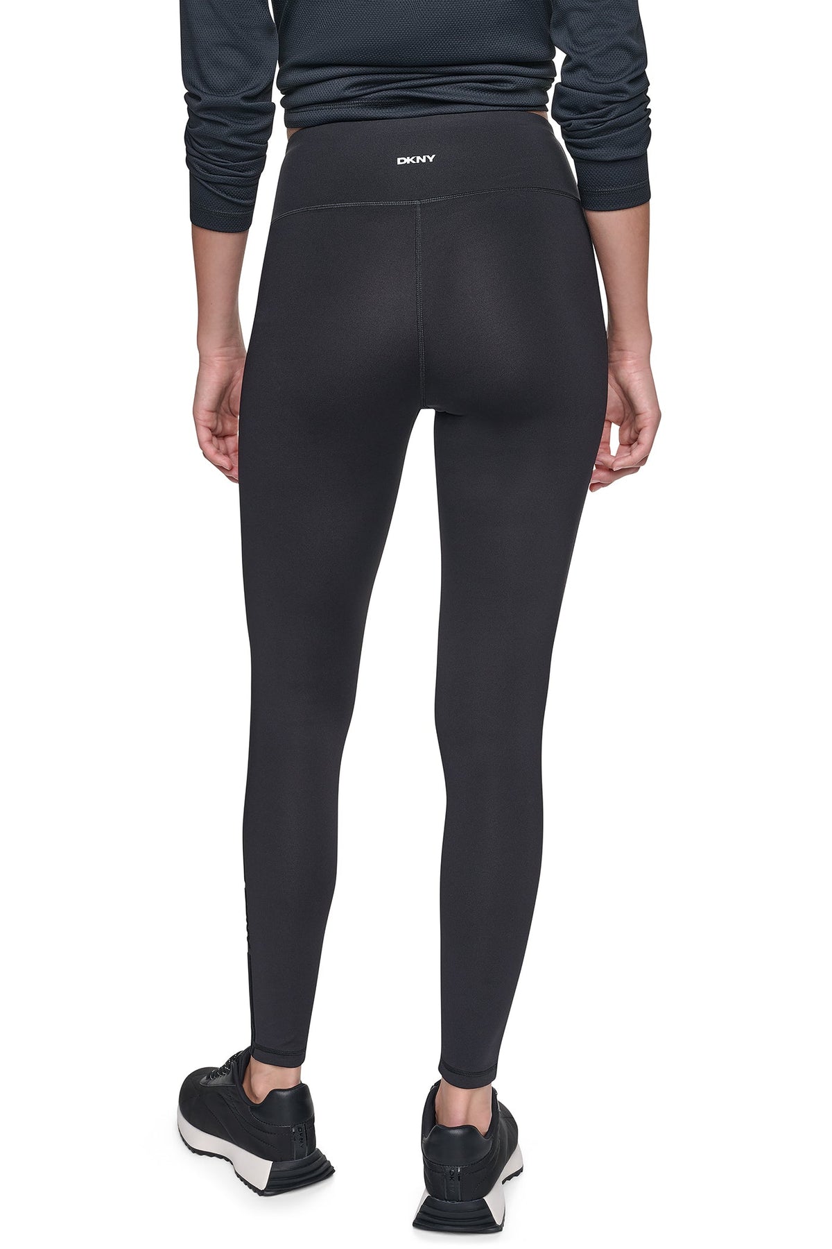 HIGH-RISE FLOCKED STRIPE LOGO 7/8 LENGTH LEGGING