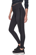 HIGH-RISE FLOCKED STRIPE LOGO 7/8 LENGTH LEGGING