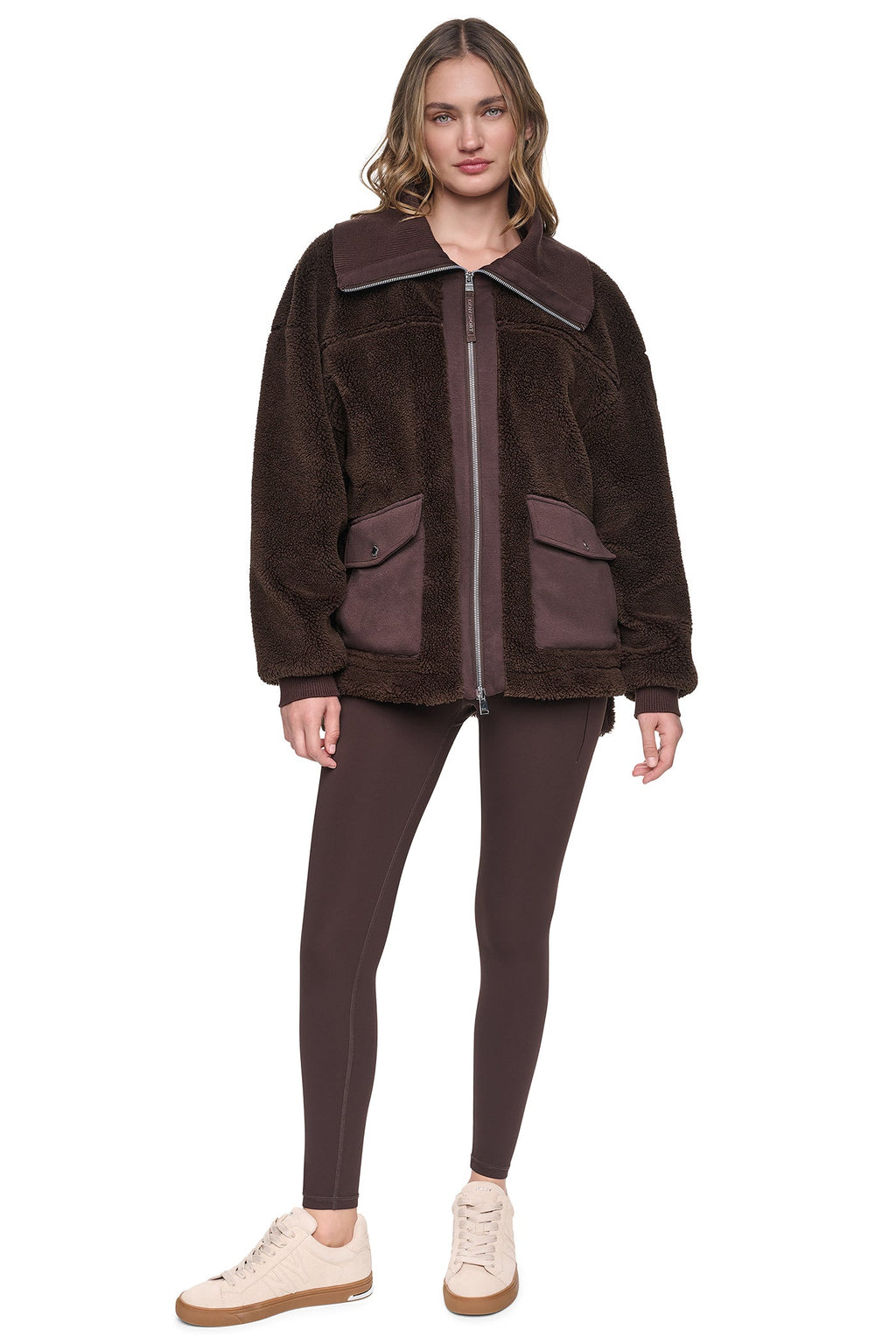 FUNNEL NECK SHERPA JACKET