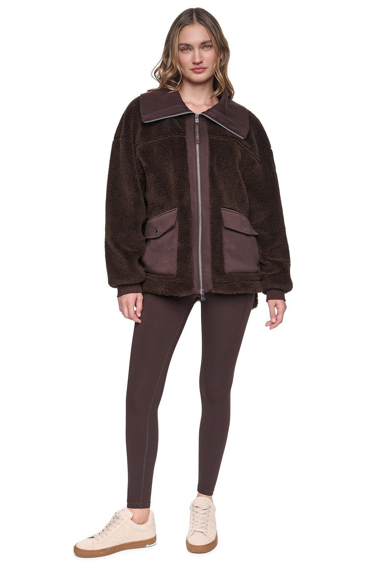 FUNNEL NECK SHERPA JACKET