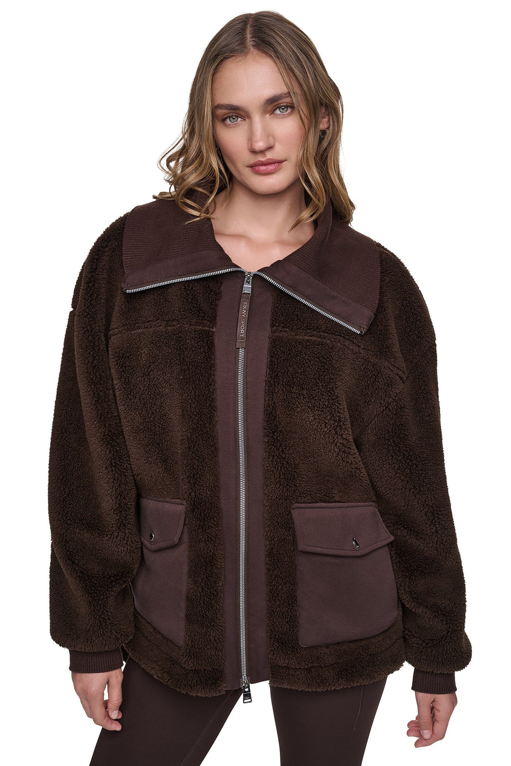FUNNEL NECK SHERPA JACKET