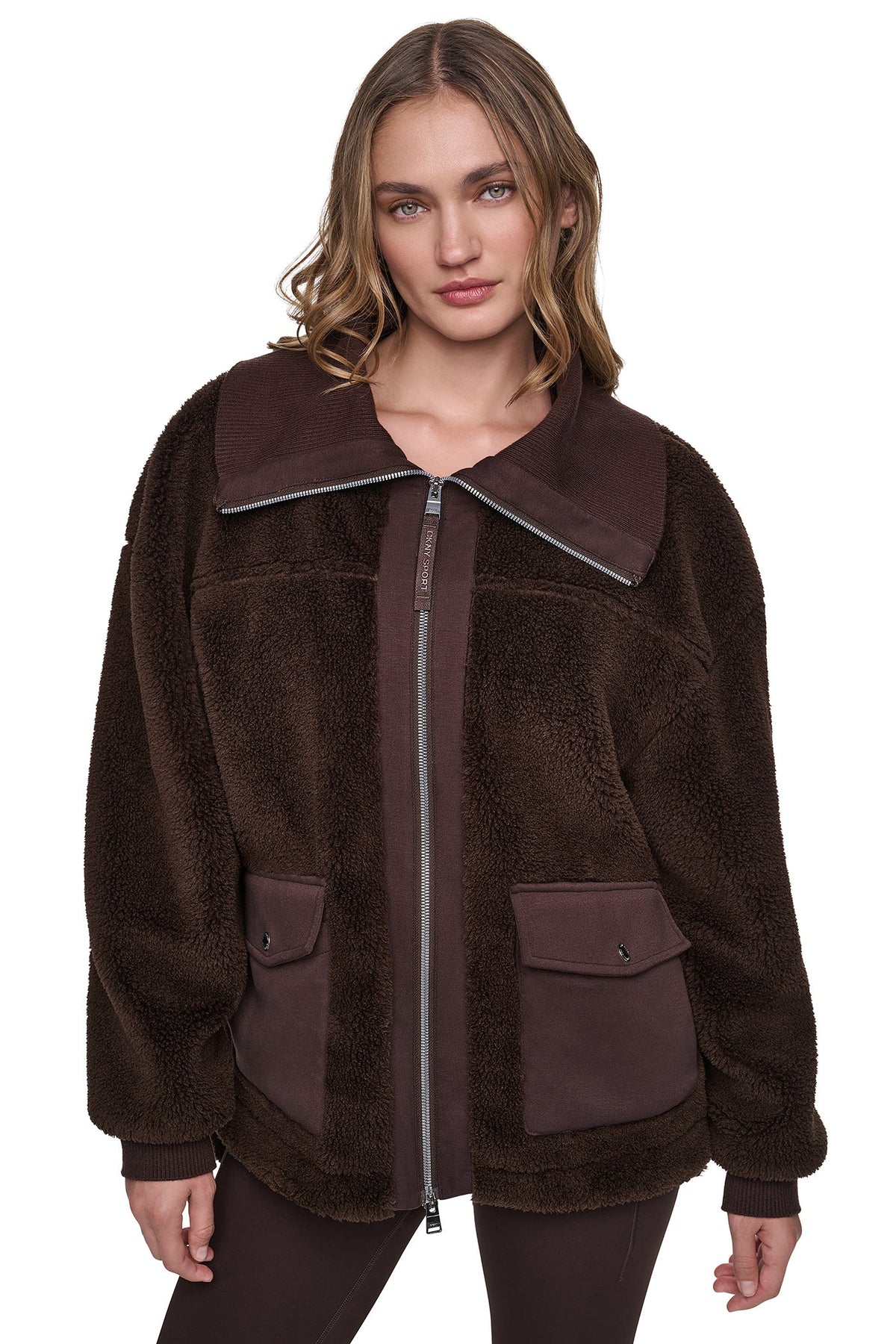 FUNNEL NECK SHERPA JACKET