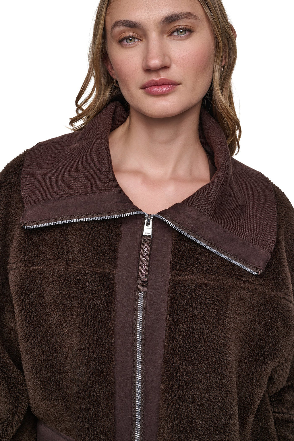 FUNNEL NECK SHERPA JACKET