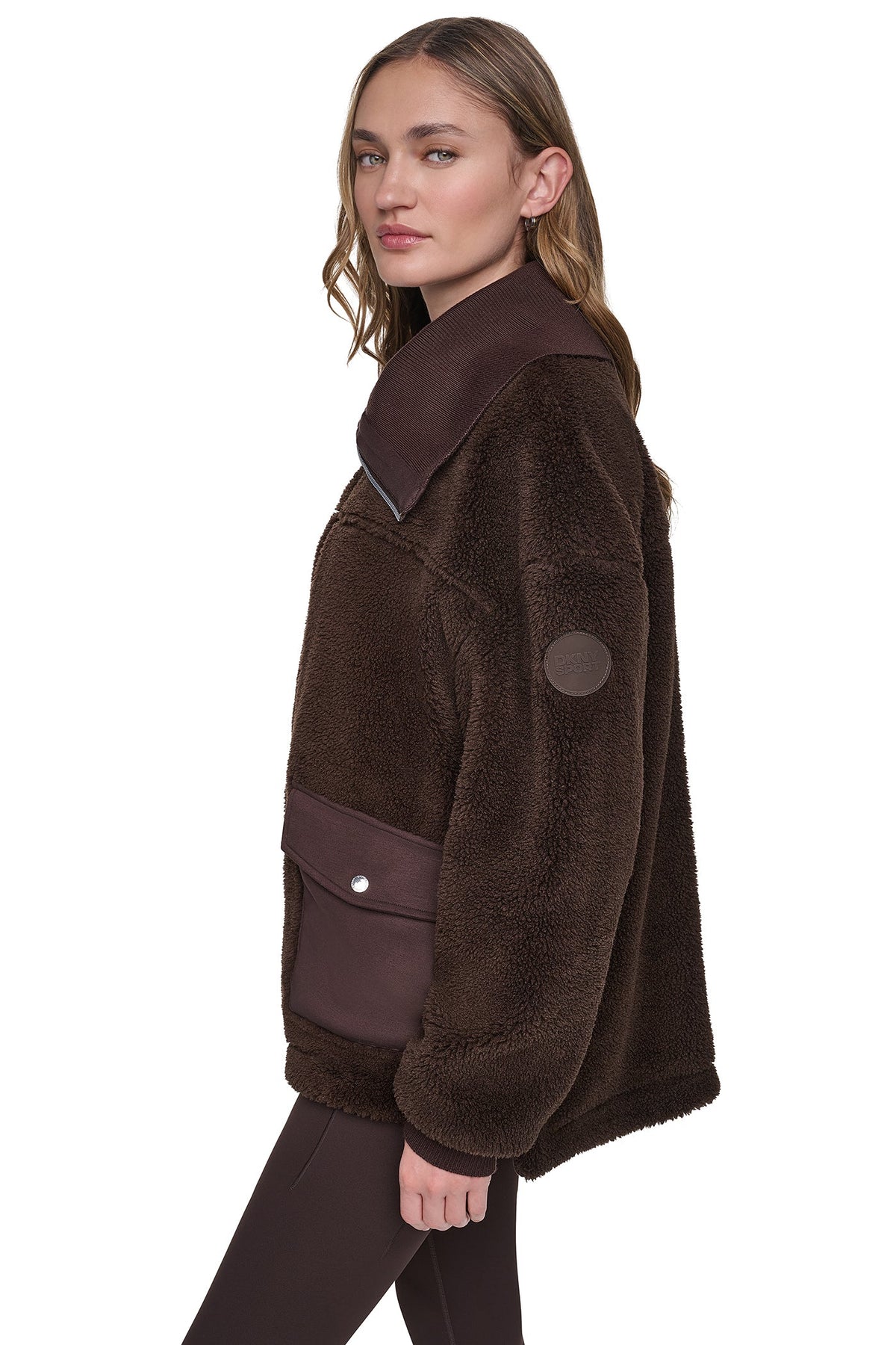 FUNNEL NECK SHERPA JACKET
