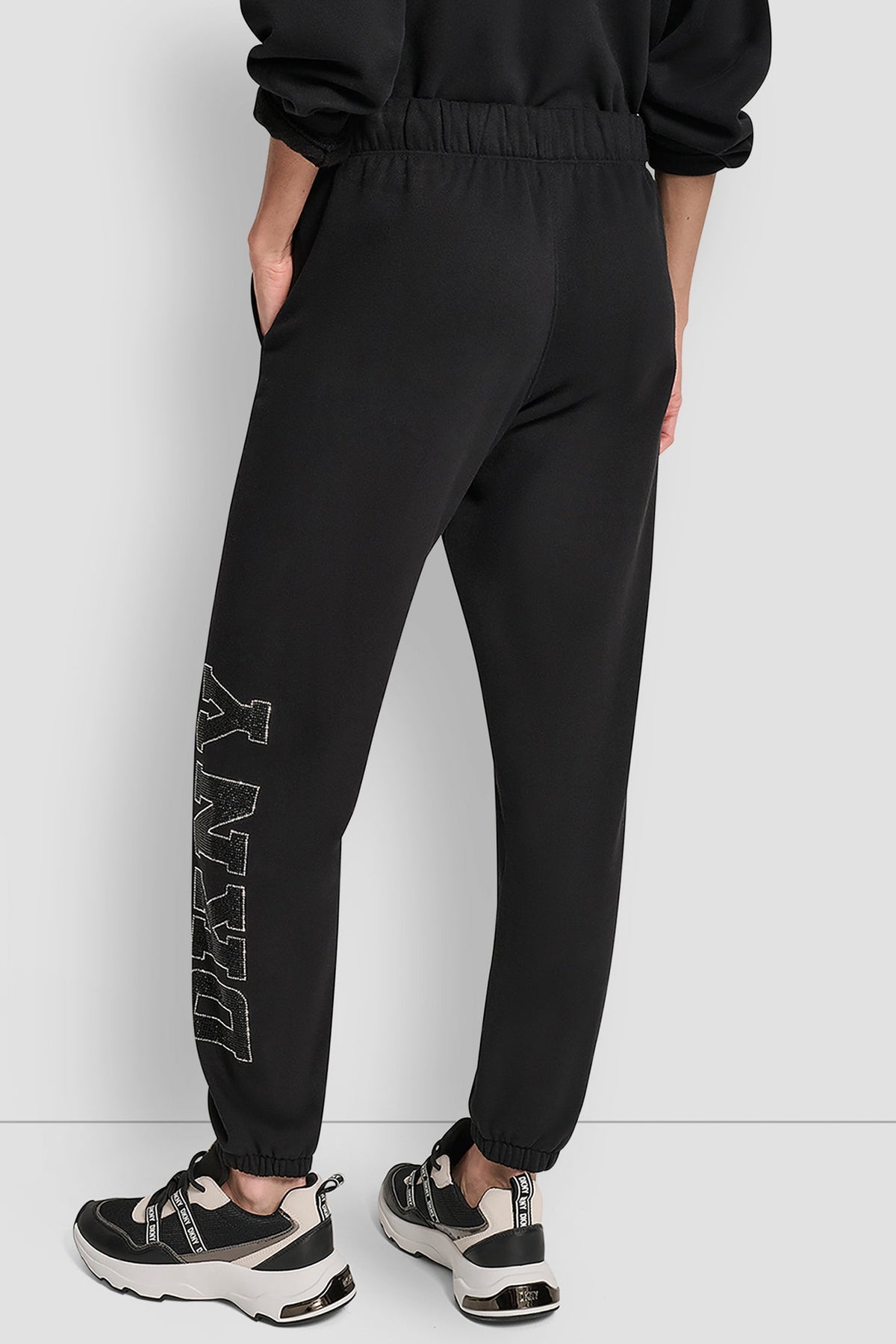 EXPLODED RHINESTONE VARSITY LOGO JOGGER