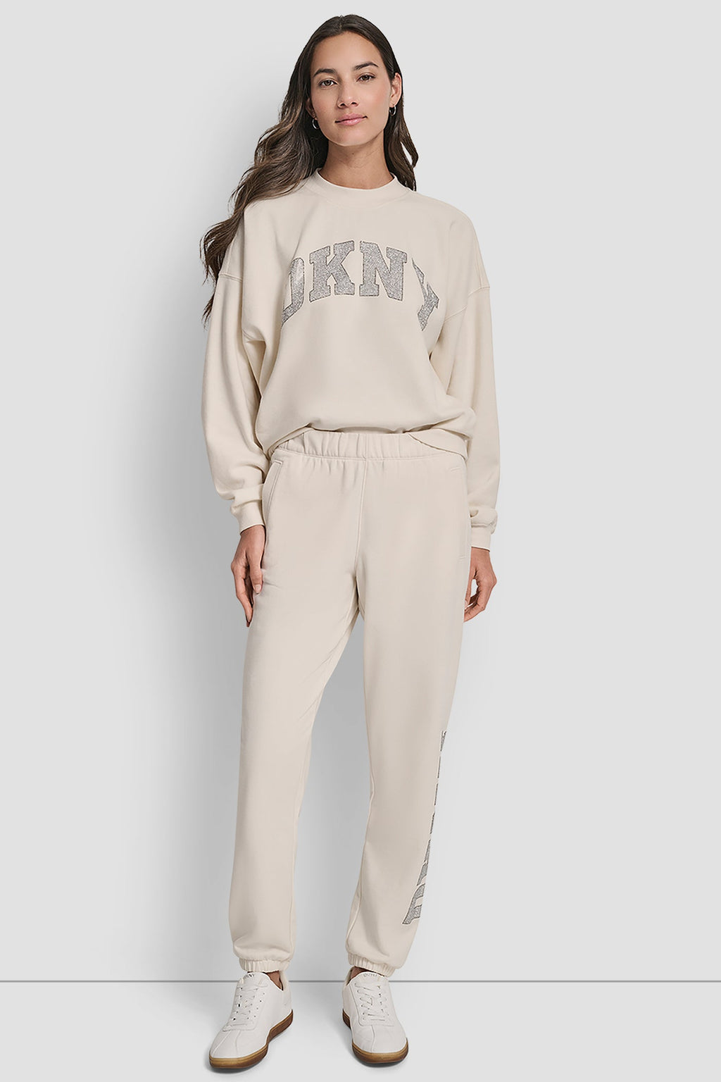 EXPLODED RHINESTONE VARSITY LOGO JOGGER